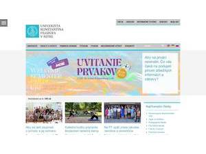 Univerzita Kontantína Filozofa v Nitre's Website Screenshot