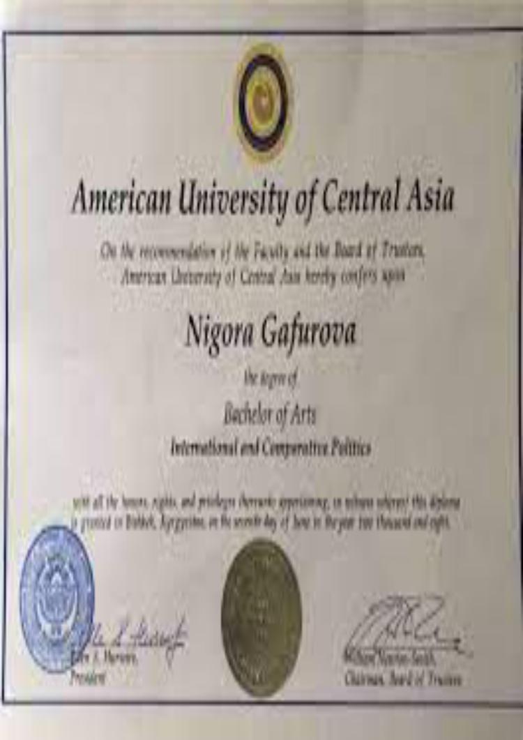 Buy Degree From the American University of Central Asia