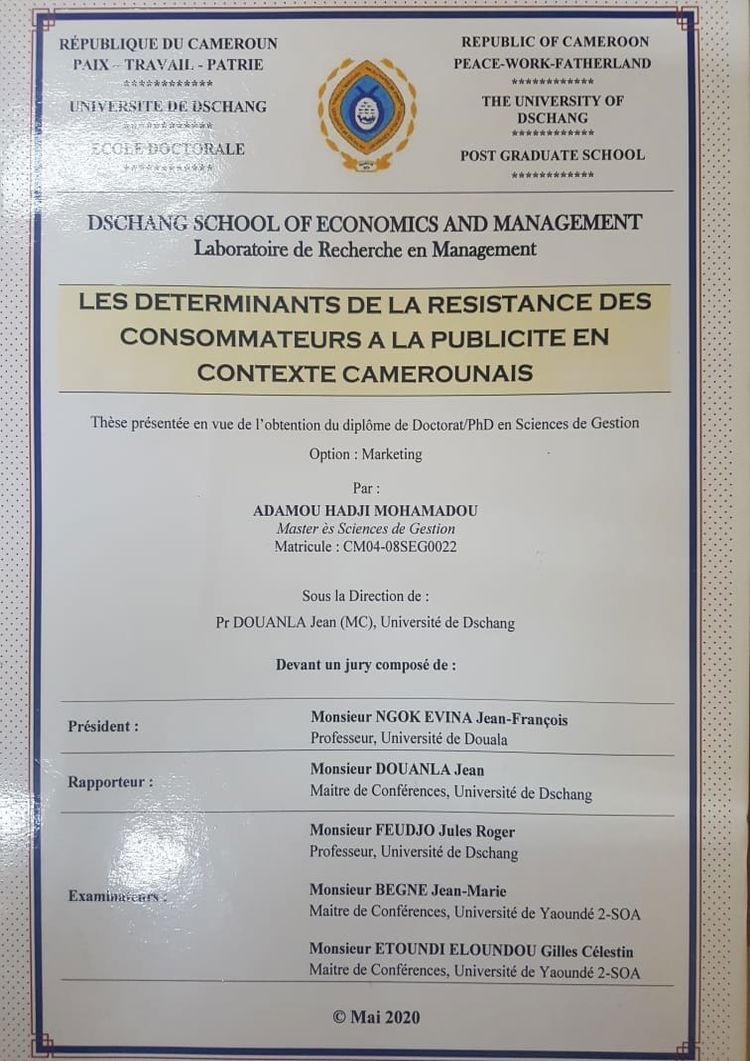 Buy Degree From Université de Dschang