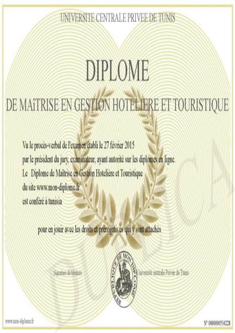 Buy Degree from the Université Centrale