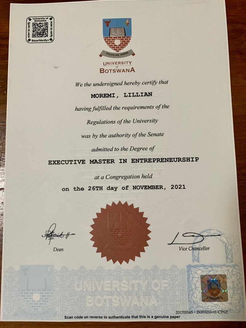 buy degree from University of Botswana