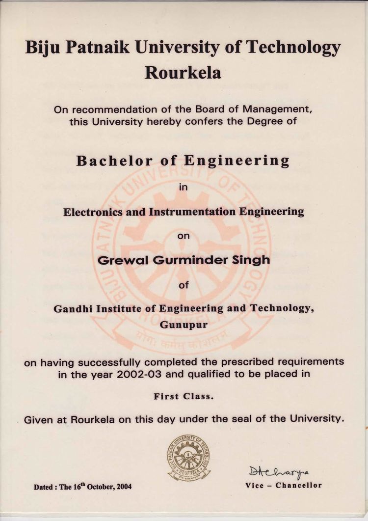 Buy college degree from The Biju Patnaik University of Technology