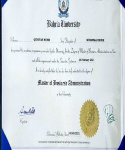 Buy college degree from the Bahria University