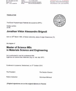 Buy college degree from the École Polytechnique Fédérale de Lausanne