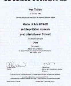 Buy college degree from the Haute École Spécialisée de Suisse Occidentale