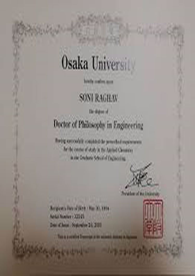 Buy college degree from the Osaka University