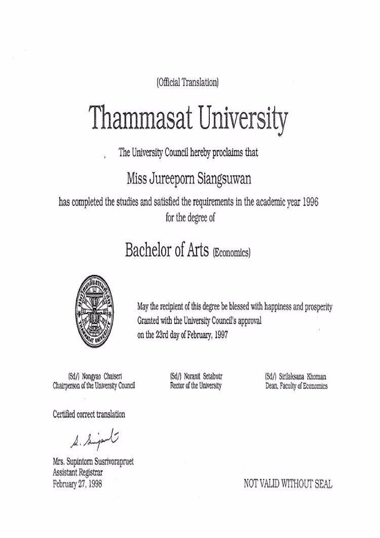 Buy college degree from the Thammasat University