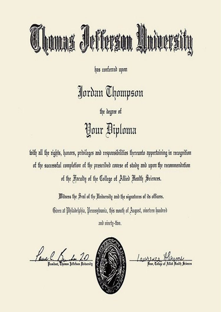 Buy college degree from The Thomas Jefferson University