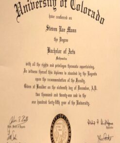 Buy college degree from The University of Colorado Boulder