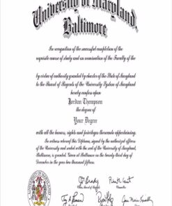 Buy college degree from The University of Maryland, Baltimore