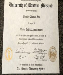 Buy college degree from The University of Montana