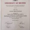 Buy college degree from The University of Nicosia