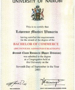 Buy college degree from The University of Nairobi